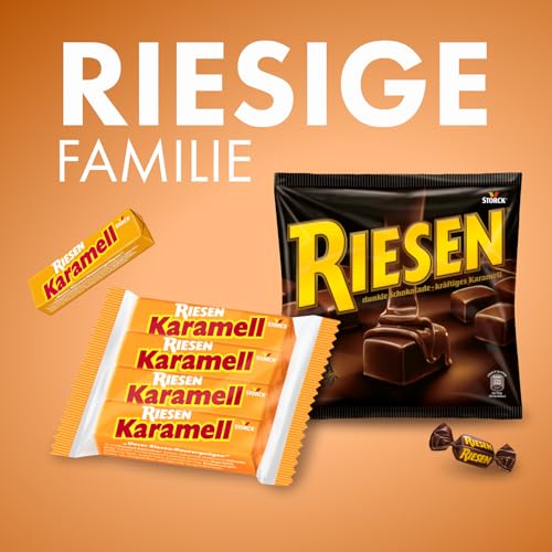 Karamell RIESEN – 48 x 116 g Stangen – Karamell-Kaubonbons mit intensivem Karamellgeschmack – Toffees einzeln verpackt