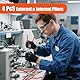 Sprengringzangen Set 4tlg,Innenkurve und Gerade Sprengringzange,Ergonomisch Rutschfest und Bruchsicher spreizzange,Arbeitsersparnis Seegeringzange,Ideal für Industrielle-Heimanwendungen(7in)