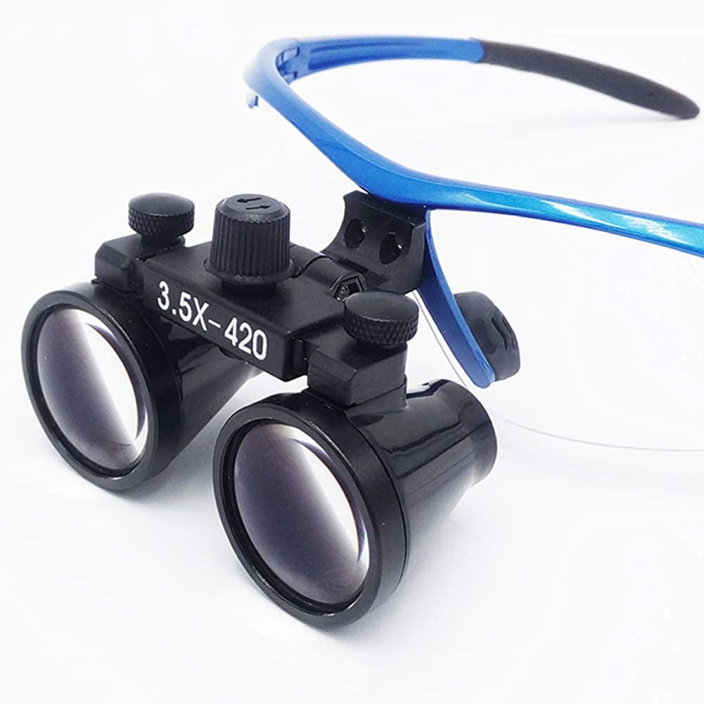 HTTGDGDH Loupes Binocular Loupes Head Mount Magnifier Headband Magnifier 3.5X420Mm Optical Glass Frame With Antifog