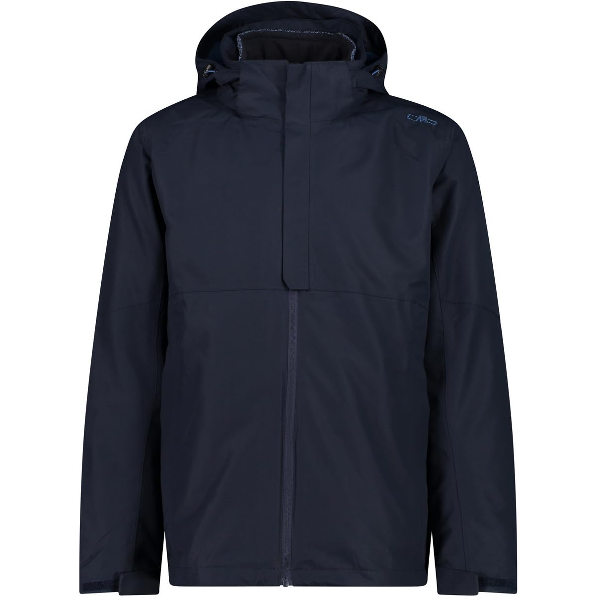 CMP - Man Jacket Zip Hood Detachable Inn.Jacket, Black Blue, 46