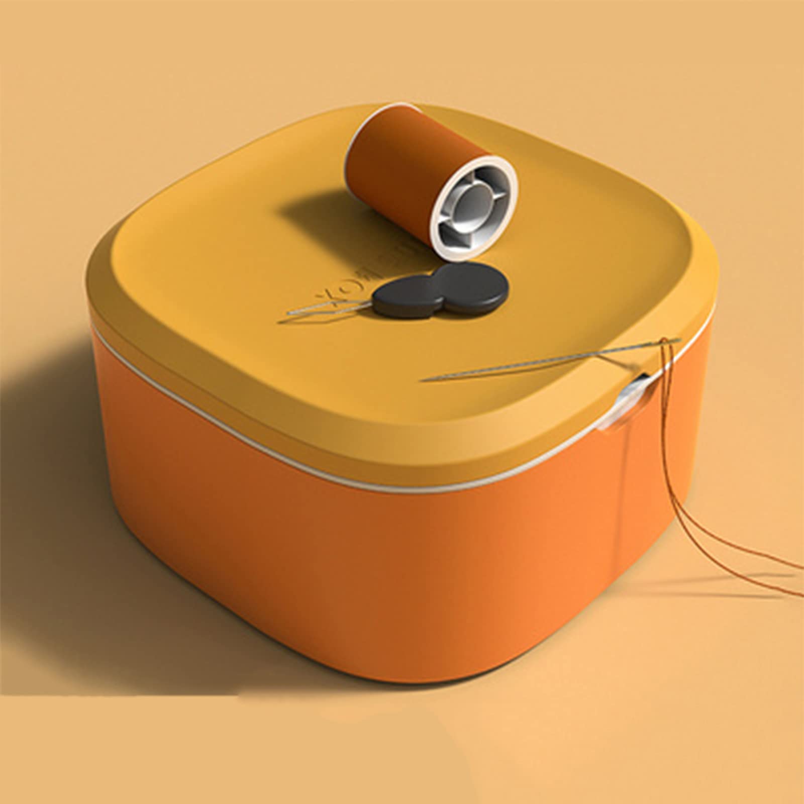 Caja de Costura, Kit de Costura, pequeño y liviano, Adecuado for Adultos, Estudiantes, Viajes, Traje de Costura for el hogar for Principiantes, Naranja, Naranja, 11.3x6.3