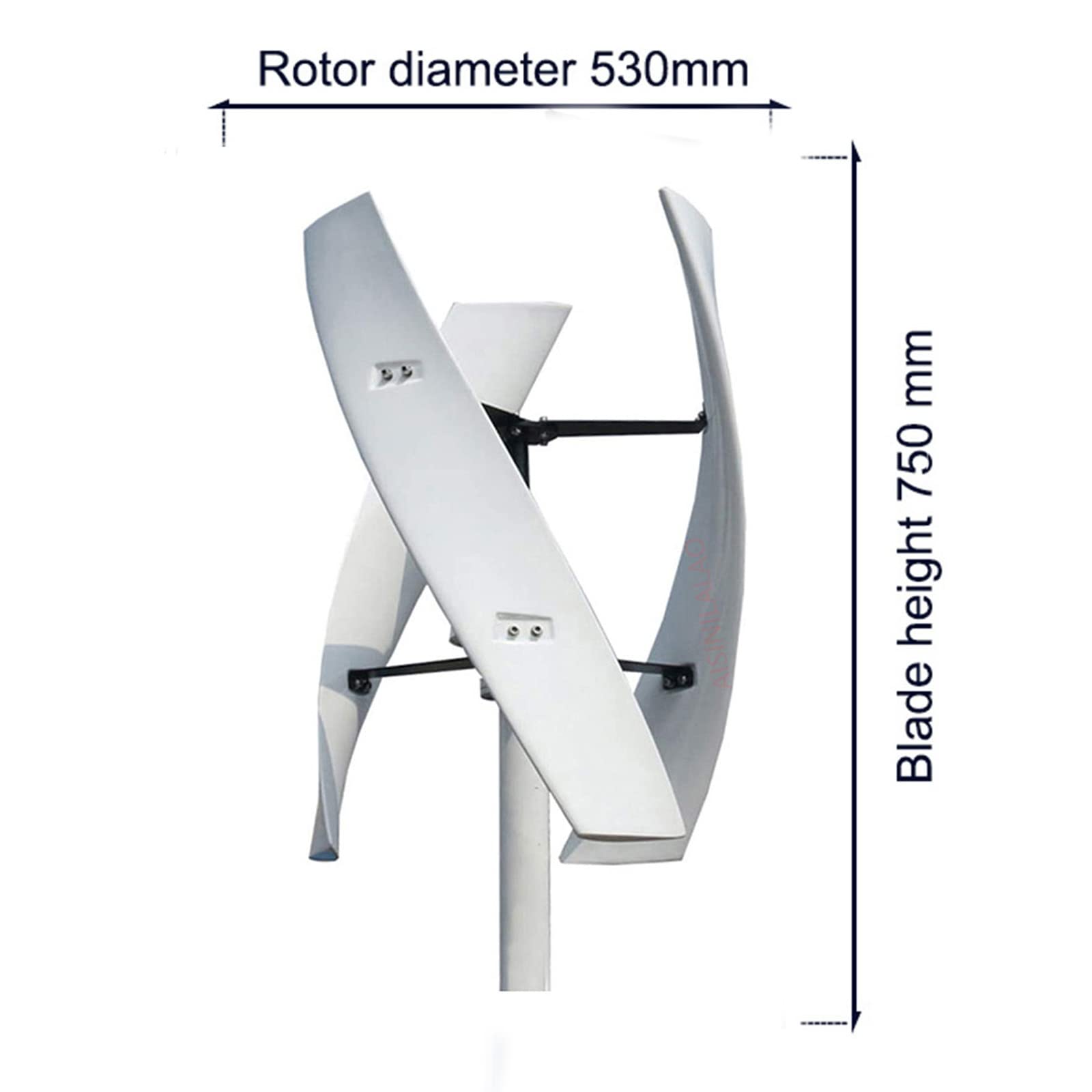 Generatore di Energia Eolica per Esterni da 4000 W | Generatore di corrente trifase a basso rumore del mulino a vento di CA 12v 24v 48v 220v 3 della pala