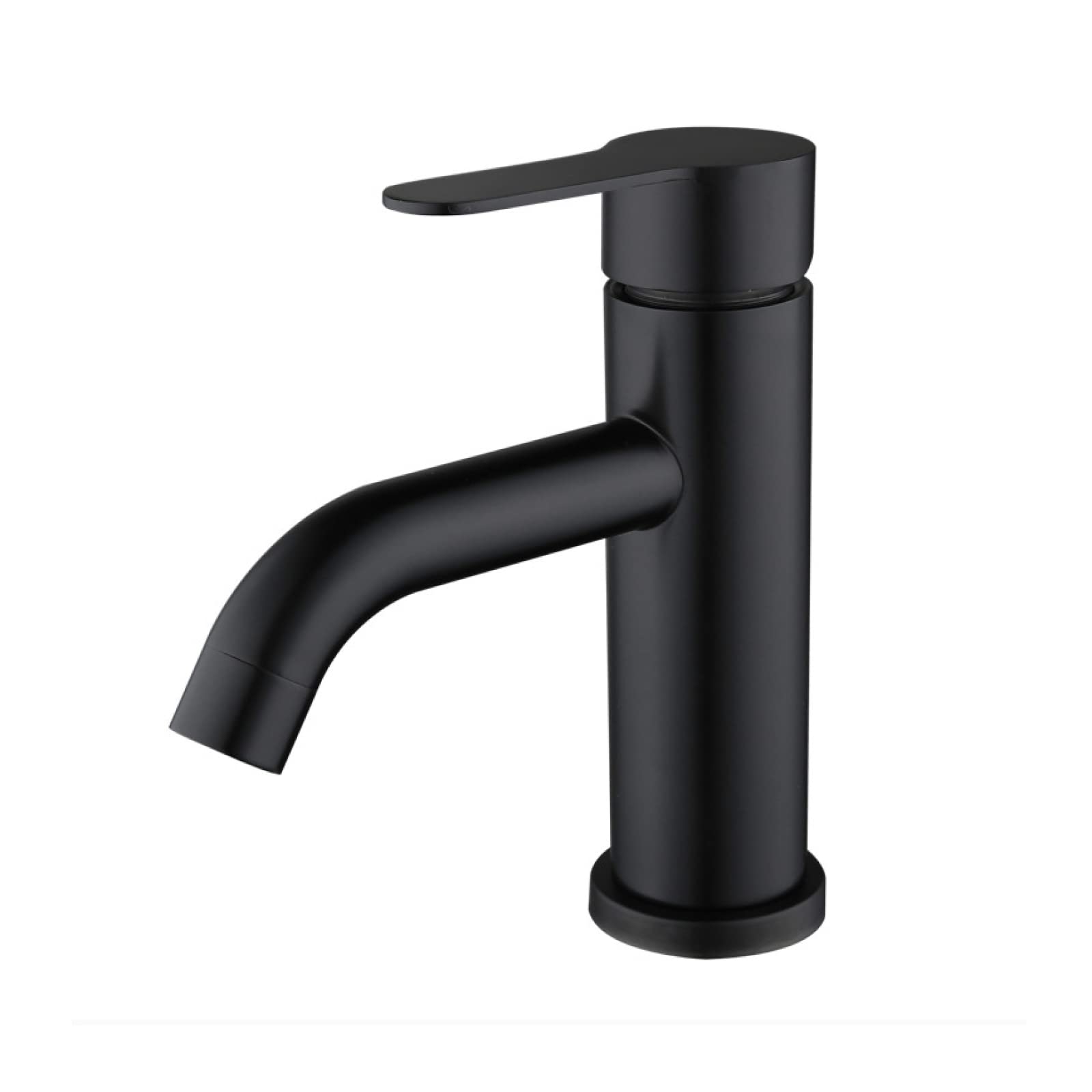 Mitigeur de lavabo monotrou noir avec contrôle précis de l'eau chaude et froide