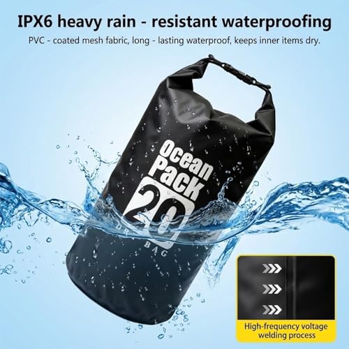 Image of Floating Waterproof Dry Bag for Kayaking Boating Paddle Boarding | 5L /10L /15L /20L /30L Lightweight Large Waterproof Backpack Keeps Gear Dry And Afloat For Hiking Camping Beach With Roll Top
