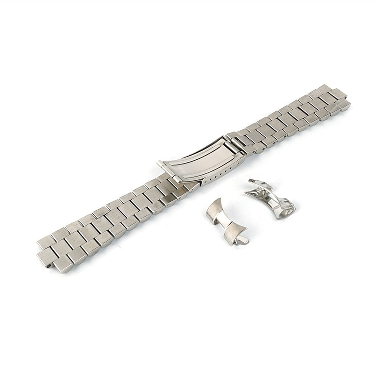 Bracelets de Montre en Acier Inoxydable Bracelet de Montre en Acier Inoxydable Massif brossé et Poli(20mm)