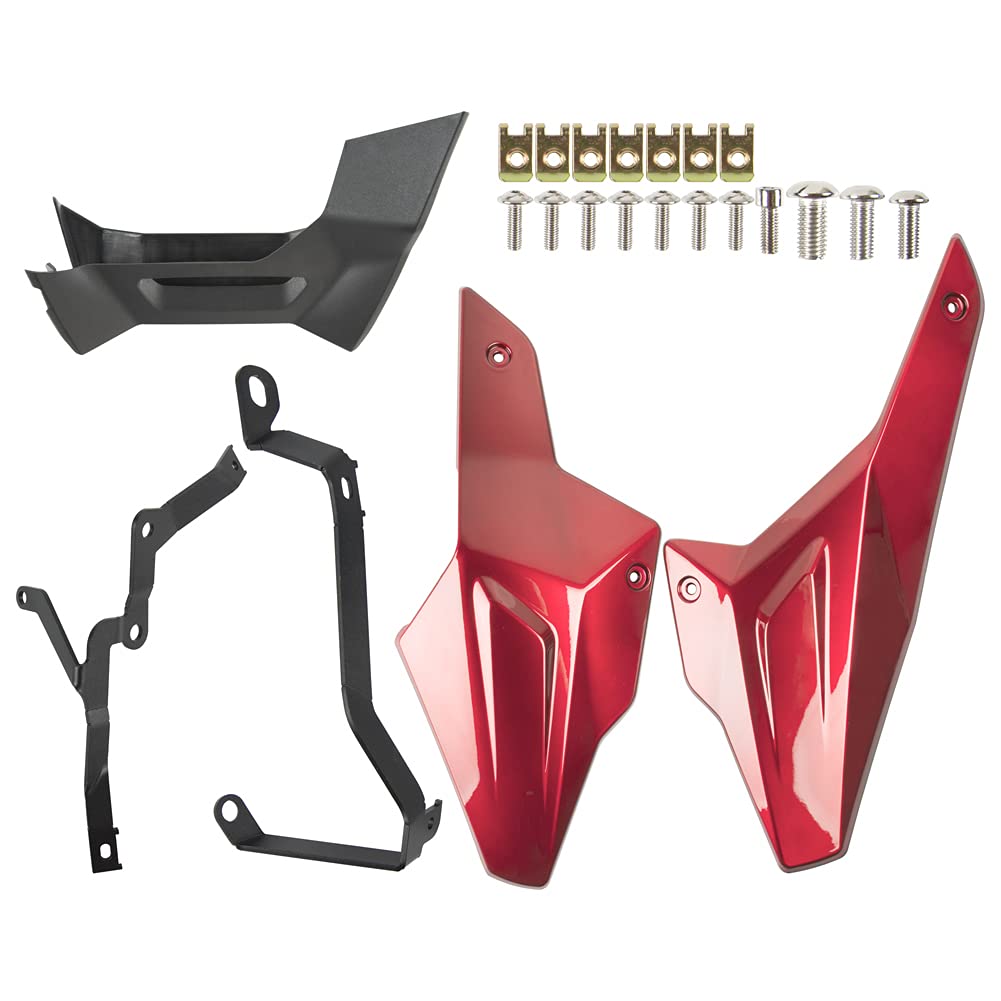 Motorrad Bellypan Belly Pan Kompatibel mit F900R F900XR 2020 2021 2022 2023 2024 F 900 R XR Unterer Motorspoiler Verkleidung Cowling Cover Body Kit (Rot)