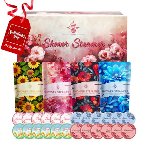 Conjunto de presentes de aromaterapia para vapores de chuveiro – pacote com 24 bombas de banho, pres