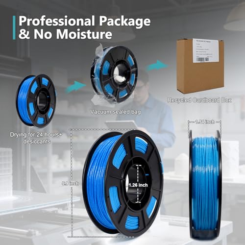 Image of 3D Printer Filament 1.75mm Glow in The Dark Shiny Firefly Blue PLA Filament for 3D Printing, Best with UV Lamps, 250g Spool (0.55lbs), Dimensional Accuracy + /- 0.02 mm, Fit Most 3D Printers