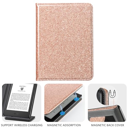Image of CoBak Case for 6 inch E-Reader Cases (2024 & 2022, 11th Gen) - PU Leather Smart Cover with Auto Sleep /Wake & Hand Strap, Premium Protective Case for E-Reader Case