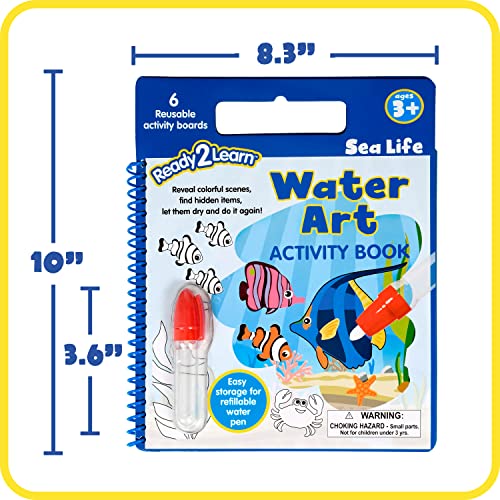 Ready 2 Learn Water Art Activity Book - Sea Life - 6 Activities - Color Scenes With Water - No Mess Coloring Book - Large Activity Boards And Handle #TOP7