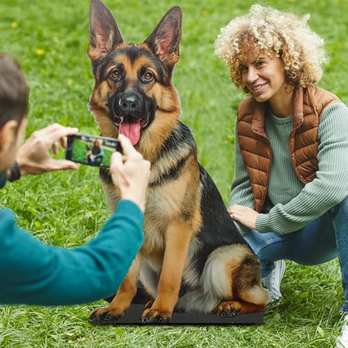 Image of Geelin 4 ft German Shepherd Cardboard Standup Cutout Life Size Dog Animal Stand up Photo Booths Prop Stand-up for Pets Animal Themed Birthday Party Decoration Supplies