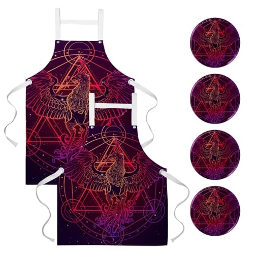 Lot de 2 tabliers multi-usages avec broches pour restaurant et travail