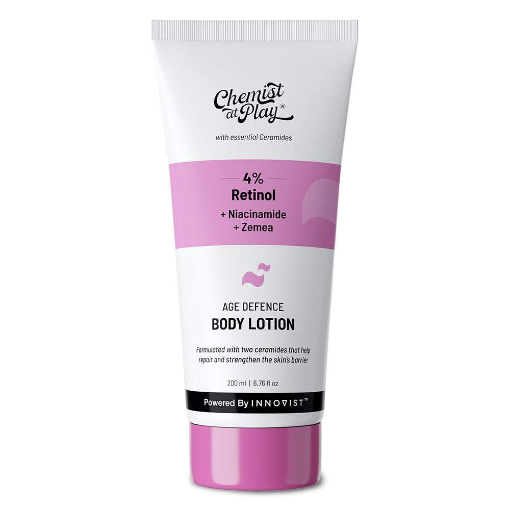 Anti-Aging Body Lotion with 4% Retinol, Niacinamide & Zemea | Skin Brightening Body Lotion for Dry & Oily Skin | Fights Visible Signs Of Aging | Nourshes Skin 200ml