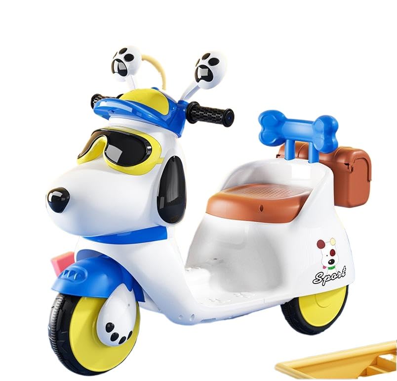 Electric Tricycle for Rider Ages 3-8, 3 Wheel Ebike Electric Bike for Kids with Music, Storage Basket, LED Lights?Preschool Daycare Kids Trike, Gifts and Toys for Boys and Girls (Blue)