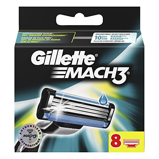 Gillette Mach3 rakblad för män 8 Stück