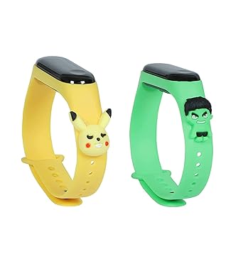 WOLFANO Digital Dial, LED Kids Watch for Girls, Pack of 2 | Waterproof, Touch Screen Watch with Date and Time (Assorted Colours)
