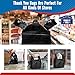 Fuxury 1000 Count Black Plastic Grocery Bags 11.5
