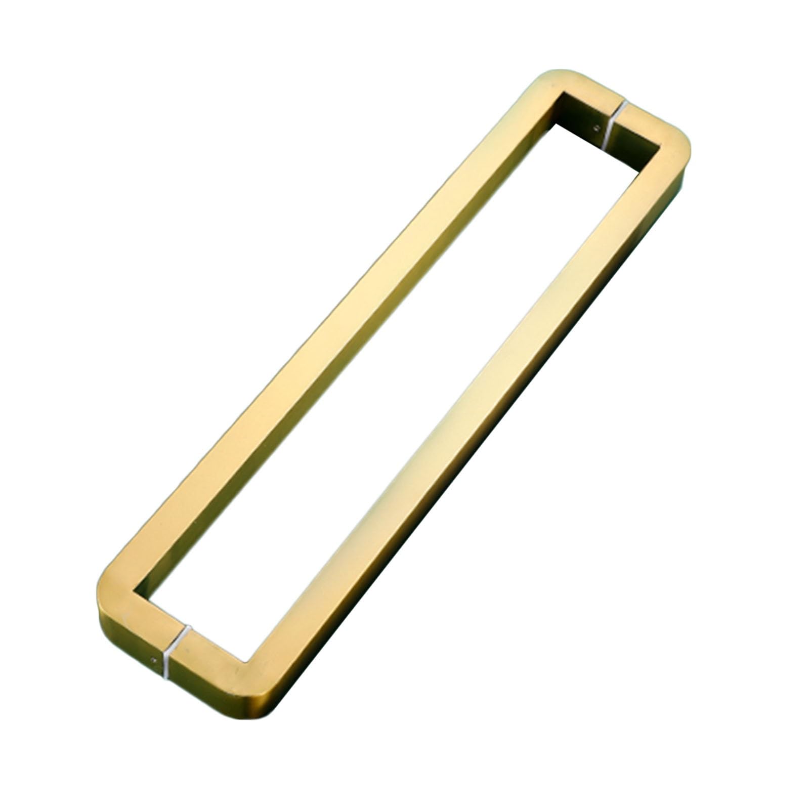 ZFUCMAYL Sliding Door Handles,Square Double Sided Glass Door Handles,Stainless Steel Push Pull Door Handle for Bathrooms Shopping Malls Offices(Gold,Pitch-325mm)