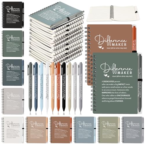 Carnet à spirale A6 lot de 10 bloc-notes ligné avec stylo fournitures bureau