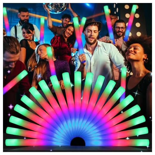 Vibrant Foam Glow Sticks for Parties