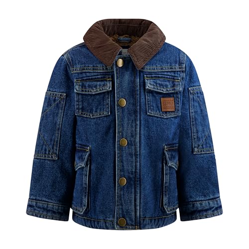 Image of LONDON FOG Boys' Sherpa-Lined Utility Jacket Canvas Barn Coat