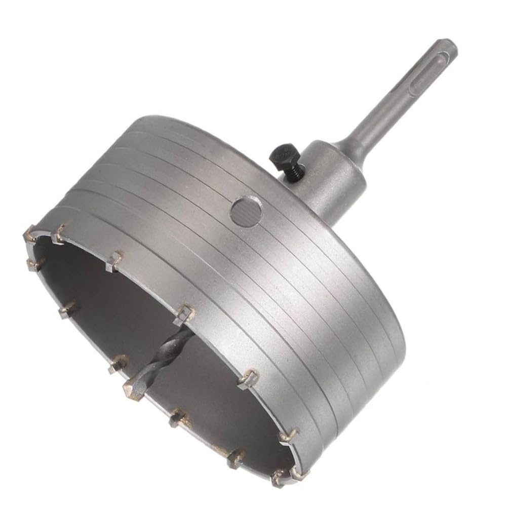 Scie Cloche Trépan Carbure Ø125 mm x 160 mm SDS+ - Perçage Béton, Pierre, Brique, Parpaing - Outil Tungstène Résistant Coupe Précise Durable