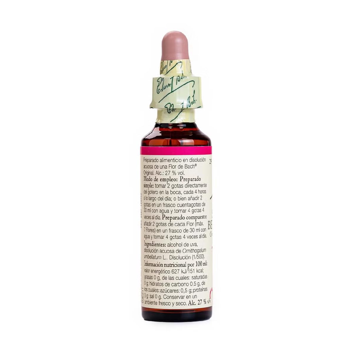 Bach - Flor de Bach Bethlehem, Complemento Alimenticio, con Extracto de Flores de Leche de Gallina, Uva de Alc 27% Vol, Ayuda a Gestionar las Emociones Cuando Se Quiere Tener Consuelo - 20 ml