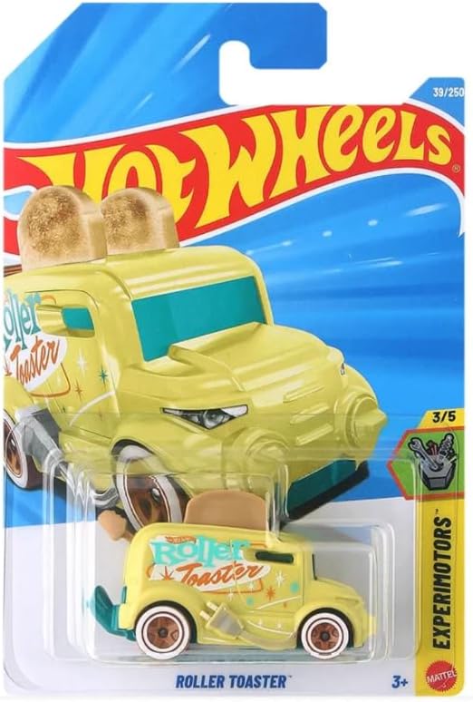 Hot Wheels Roller Toaster [Yellow] Experimotors 3/5, 39/250, 1:64 Scale Diecast Toy Vehicle