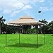 10.6ft x 10.6ft Outdoor Waterproof Polyester Gazebo Canopy Top Replacement 2-Tier PVC Coated Polyester Cover Beige for 10’ Frame Patio Accessories Garden Yard Parties Wedding Birthday