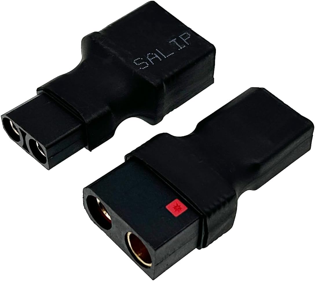 1Pairs QS8 to XT90 Adapter,XT90 Female to QS8-S Male Connector -,XT90 Male to QS8 Female Connector for Charging Lipo Battery RC Car, Drones, RC Boat Batteries