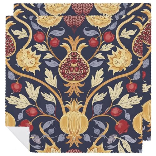 Servilletas de Tela JTKBNVM Pack 2 Floral Cuadradas miniatura 1