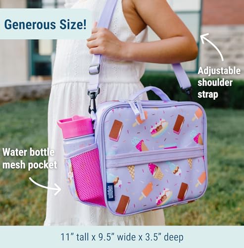 Image of Wildkin Kids ECO rPET Insulated Lunch Box - Keeps Food Hot or Cold, Easy-Clean Lining, Mesh Pockets & BPA-Free - Boys & Girls, Ideal for School, Travel & Daycare - Sweet Dreams
