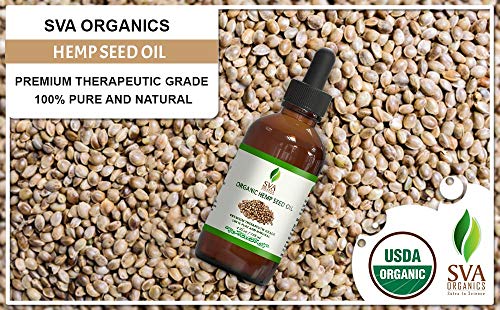 SVA ORGANICS Hemp Seed Oil Cold Pressed 4oz (118 ml) Premium Carrier Oil With Dropper For Skin Care, Hair Care, Scalp Massage, Body Massage, Hair Products, Cosmetics & Soap - Image 6