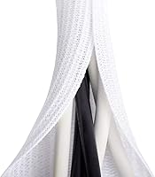 Vista 15 de Paquete de 2 fundas para cables blancas de 5 pies - 1 pulgada, organizador de cables para escritorio PC TV computadora, protector de cables cubierta