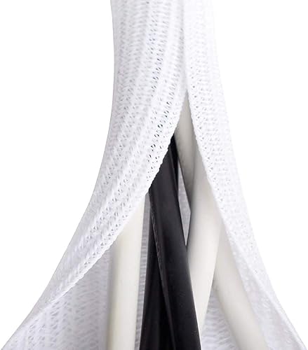 Miniatura 14 de ZhiYo Funda para Cables de 6.6 pies - 1.2 pulgadas, Protector Envolvente de Cables Tubo para Mascotas, Envoltura de Cables de PC, Funda de Gestión