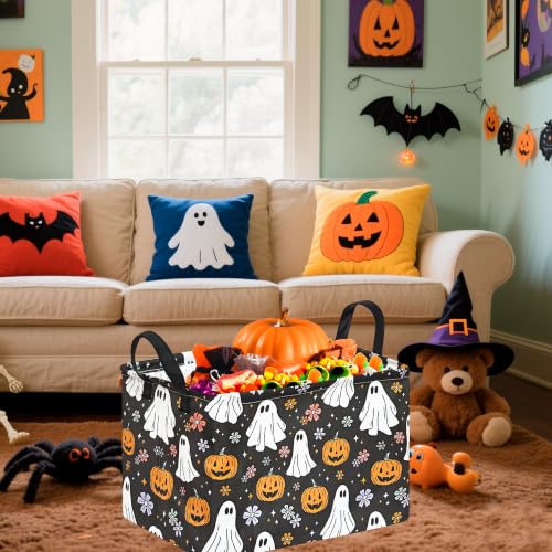 Image of Halloween Shelf Nursery Storage Basket Laundry Hamper Storage Box and Bins for Kids Home Toys Clothes with Handles