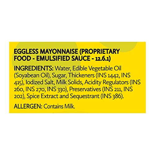 Image of Del Monte Eggless Mayo, 270g | veg Mayonnaise | 100% Vegetarian | Cremy and Delicious | Rich and Thick Mayonnaise |Made by Chef Loved by all | Spread and Dip (Pack of 3)