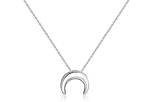 Exquisite Crescent Moon Necklace: A Sterling Silver Embrace