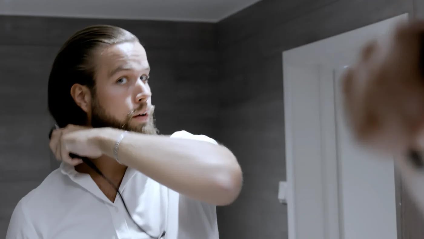 Odenson Beard Straightener Szczotka wygładzająca z drutem do brody, podgrzewany grzebień do pielęgnacji i stylizacji brody