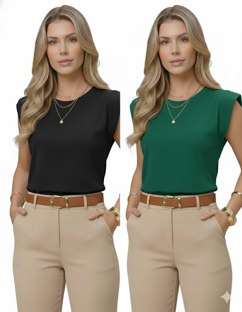 Kit 2 Blusas Feminina Muscle Tee Viscolycra Clássica Casual