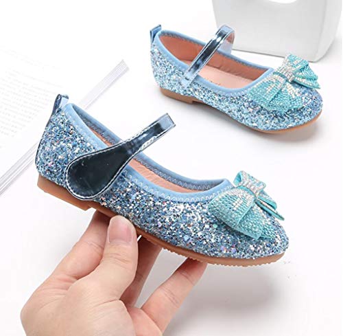 Girl's Adorable Sparkly Ballerina Ballet Flats Glitter Mary Jane Princess Wedding Dress Shoes (Toddler/Little Kid)4