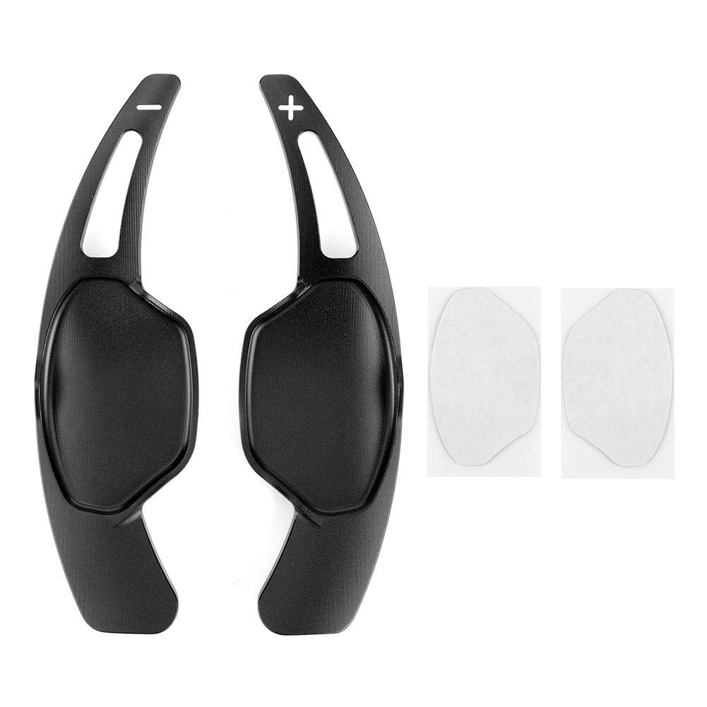 Steering Wheel Shift Paddle, 1 Pair Aluminum Alloy Steering Wheel Shift Paddle Shifter Extension Fit for Cadillac XTS 2013-2018(Black)