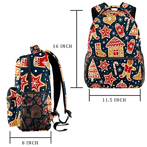 Sac à dos d'écolier style décontracté imprimé cerf de Noël - 2