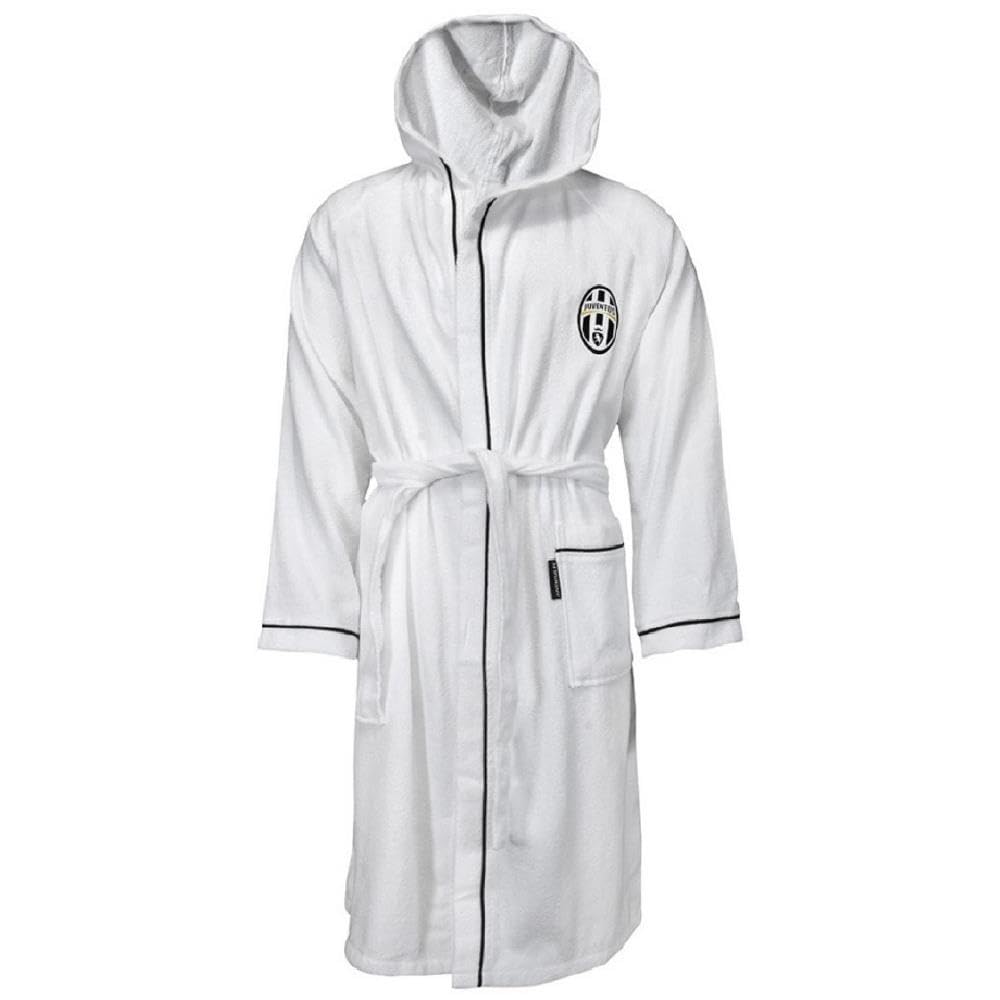 Hermet Accappatoio JUVE In Spugna Calcio Logo Storico Ovale Juventus Personalizzabile Con Nome Ricamato