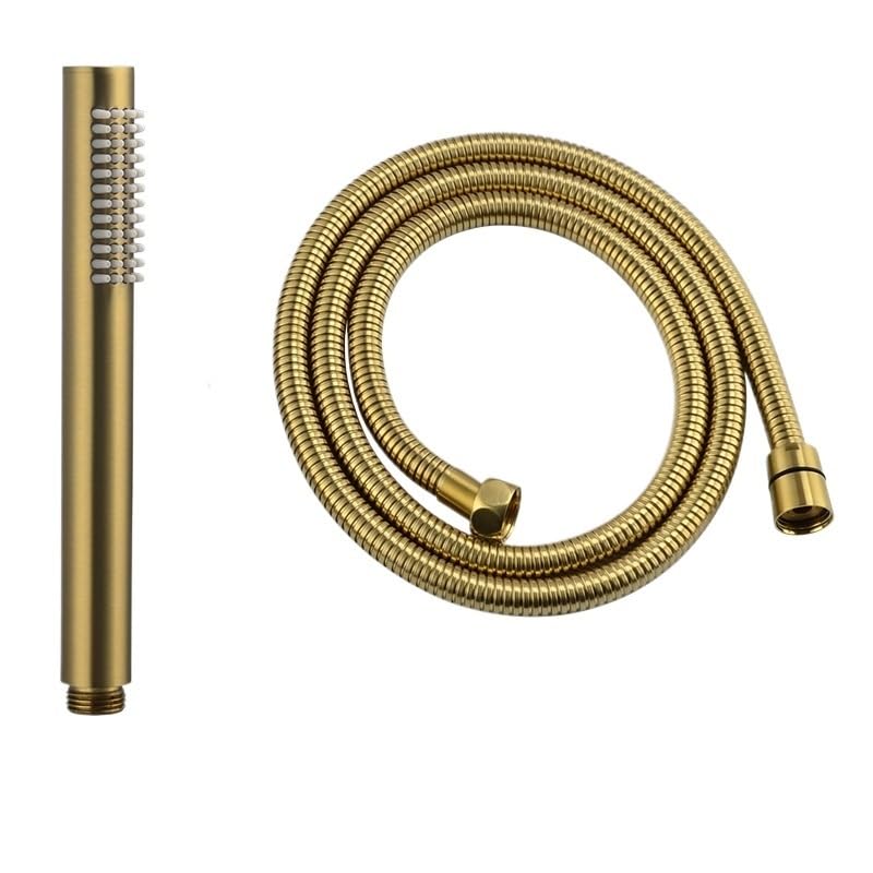 Pommeau De Douche, Douchette Douche Salle De Bain Pommeau de douche à main en laiton brossé doré, pulvérisateur Nickel, arroseur bain, noir mat, or Rose,...