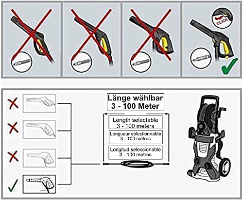 Tubo Idropulitrice 10M Per Kärcher K2-K7 - Con Raccordi Innesto Rapido - 180 Bar - Foto 4