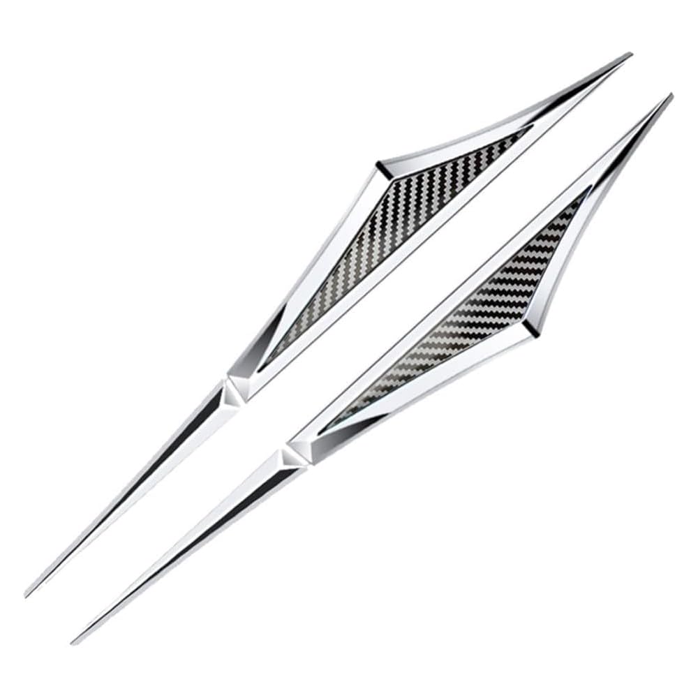 YDSTNiu 2 Pcs Car Door Side Wing Trim Stickers for BMW 5 Saloon(G30,F90)(2016 Onwards), Car Side Fender Emblem Badge Stickers, Car Door Wing Trim Decor,Silver
