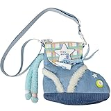 かわいいシューズショルダーバッグぬいぐるみ収納バッグ、漫画の靴スリングバッグパース(ブルー)