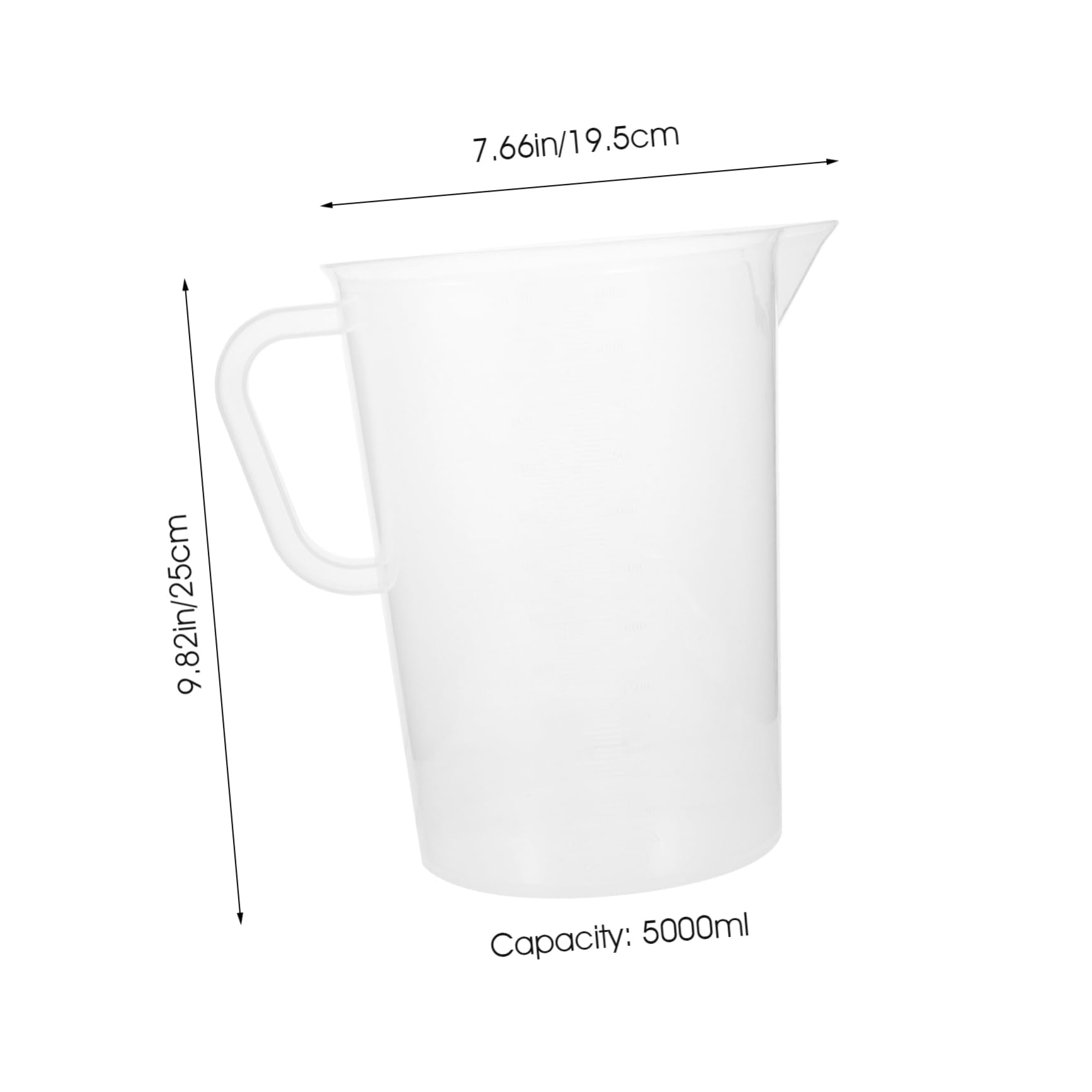 Vaso Medidor de Plástico de Resistente y Doble Cara para Cocina y Uso Doméstico Práctico y Fácil de Limpiar