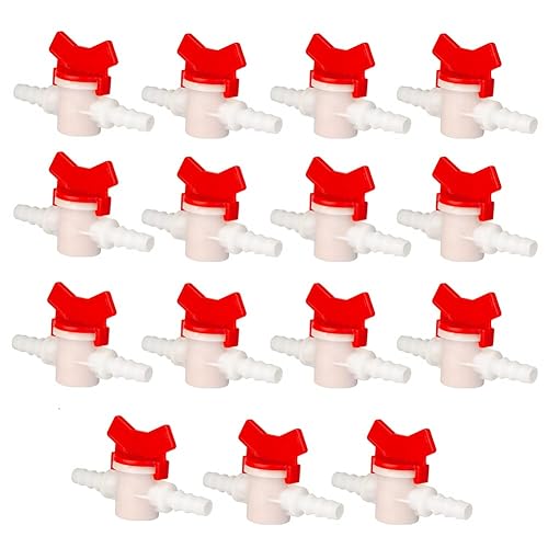 Feelers Válvula de interruptor de riego por goteo, válvula de bola de identificación de manguera de púas de 14 pulgadas para mangueras de riego por